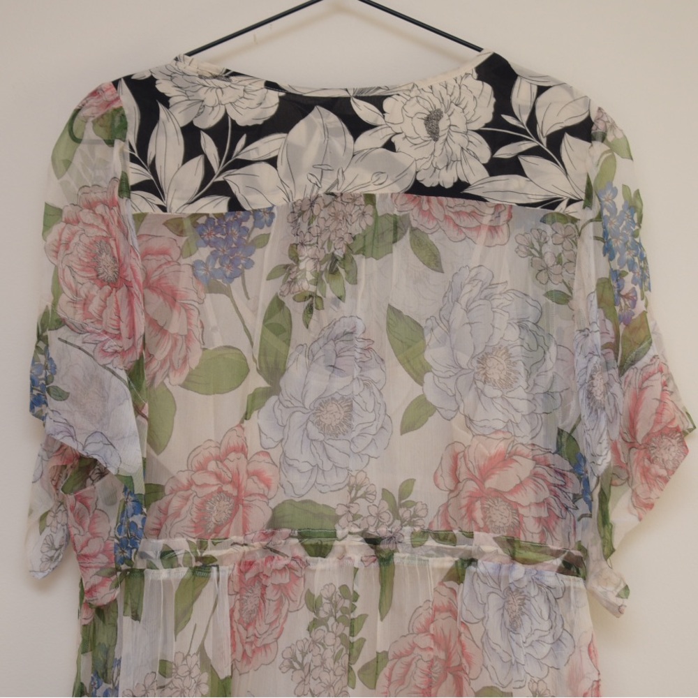 NWT Jade by Johnny Was Marion Mixed Floral Midi Dress Sz M - Picture 4 of 8